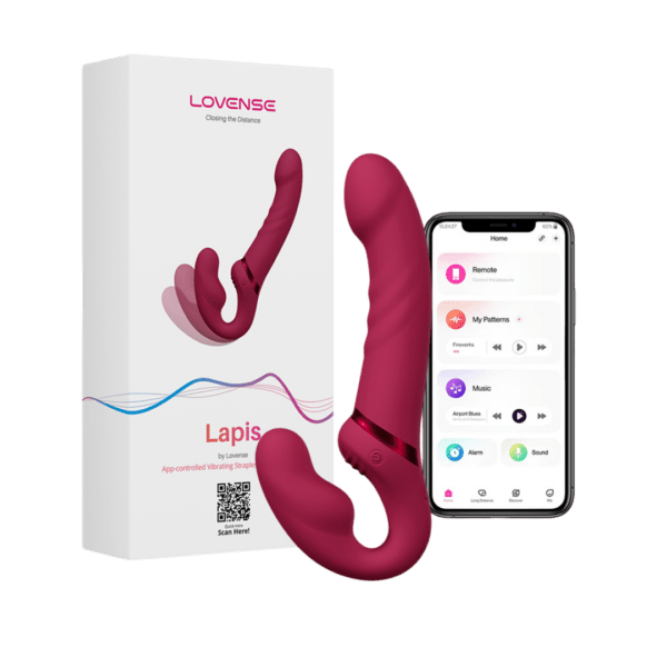 Lovense Lapis App-Controlled Vibrating Strapless Strap-on Dildo